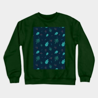 Blue colored flower pattern Crewneck Sweatshirt